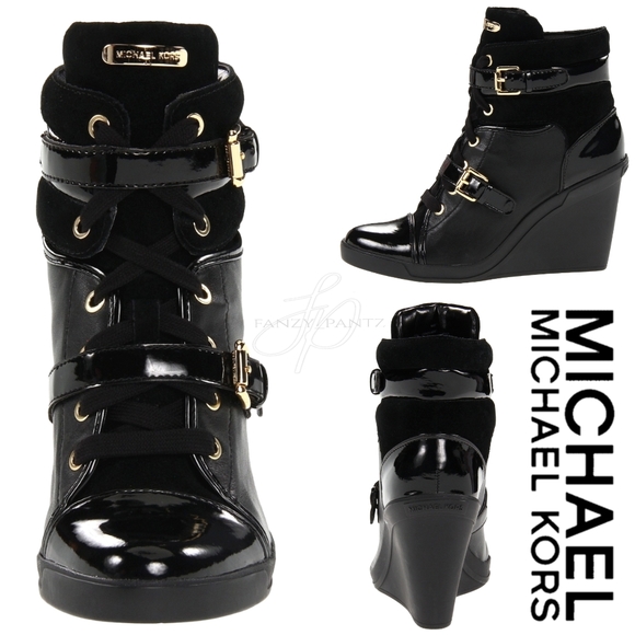 michael kors skid wedge sneakers